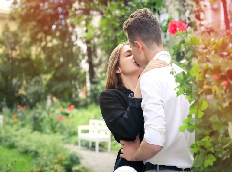 romantic hug good morning kiss