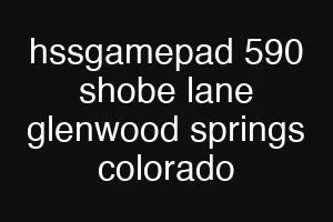 hssgamepad 590 shobe lane glenwood springs colorado